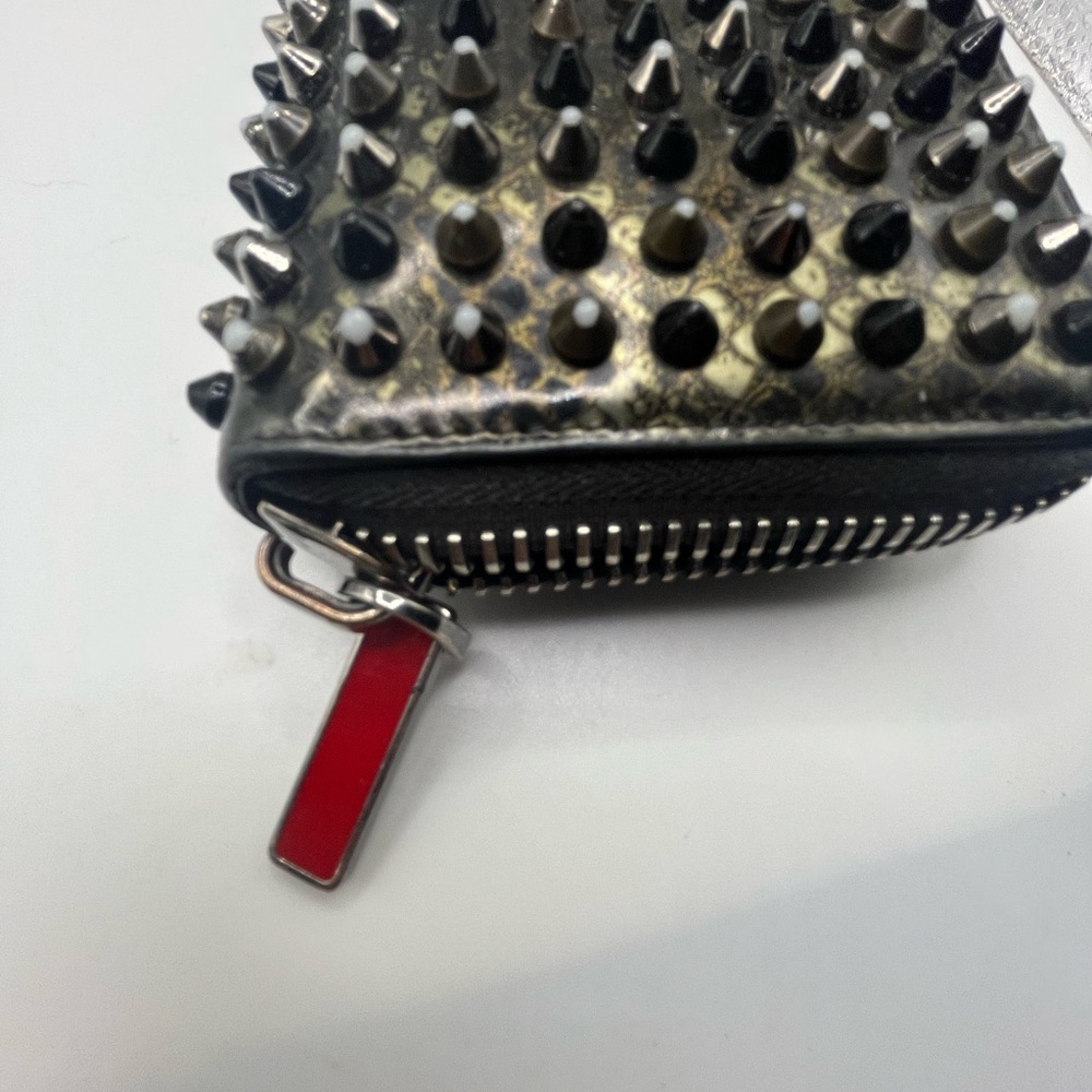 Christian Louboutin panettone studs leather black zip long wallet - Picture 9 of 9